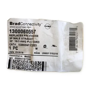 Brad 1300060557 Connectivity Male Straight Cord