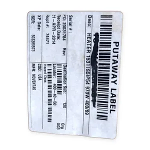 Moventas 15311S5IP54 Immersion Heater Element
