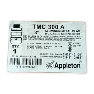 Appleton TMC-300A Metal-Clad Cable Connector