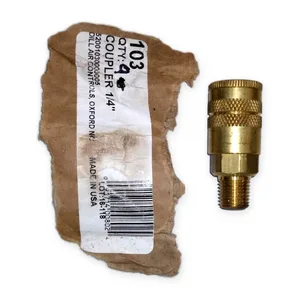 Dill 103 Brass 1/4 Body Coupler Air Quick Connect Industrial Pneumatic Fitting – actual item, photo 1 of 5
