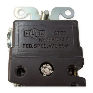 Duplex Receptacle 20A 125V NEMA 5-20R Fed Spec WC 596 Brown Electrical Outlet