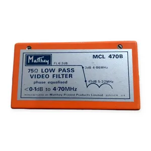 Matthey MCL 470B 75Ω Low Pass Video Filter Phase Equalised 0-4.70MHz Industrial
