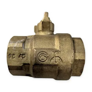 Brass Ball Valve 1-1/4in NPT Threaded 150 WSP 1/2 PSIG Gas Industrial Plumbing