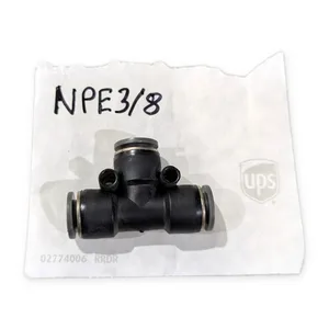 Airtac NPE3/8 OD Tube Black Pneumatic Fitting – actual item, photo 1 of 7