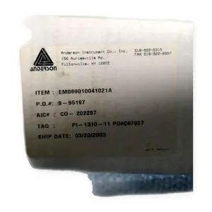 Anderson EM069010041021A Pharma Pressure Gauge