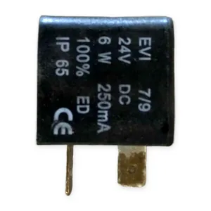 EVI 7/9 Solenoid Valve Coil 24VDC 6W 250mA IP65 Hydraulic Industrial Automation
