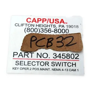 Capp USA 345802 Selector Switch Key Operator