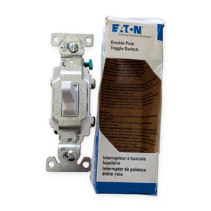 Eaton CSB220W-BX-L White Toggle Switch