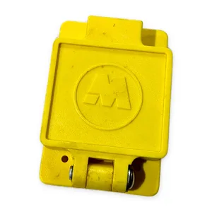 2/ORDER Yellow Hinged Receptacle Cover