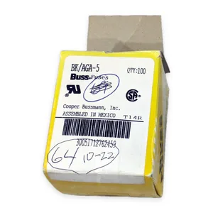 Bussmann BK/AGA-5 Acting Glass Tube Fuse – actual item, photo 1 of 5