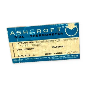 Ashcroft 60-H6147RMT-32L-XDM3BA4MU Thermometer