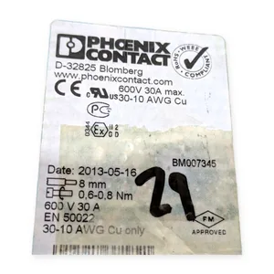 Phoenix Contact 3007327 Terminal Block