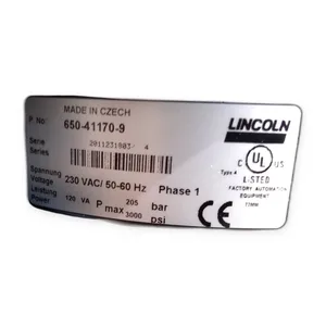 Lincoln 650-41170-9 Lubrication Pump
