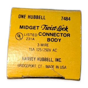 Midget Twist Lock 3 Wire 15A 125/250 VAC