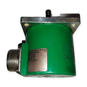 Rotary Shaft Encoder Square Flange Mount MS 6 Pin Connector Green Industrial