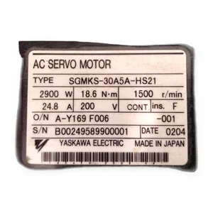 Yaskawa SGMKS-30A5A-HS21 AC Servo Motor