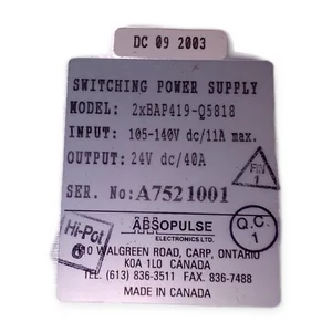 Siemens 2XBAP419-Q5818 Westinghouse DC-DC Converter
