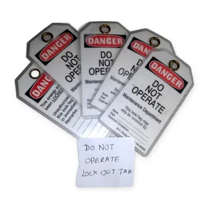 DO Not Operate Lockout Tags Set of 5