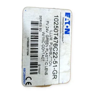 Eaton 10250T476C22-51 Green Plastic Lense Pushbutton
