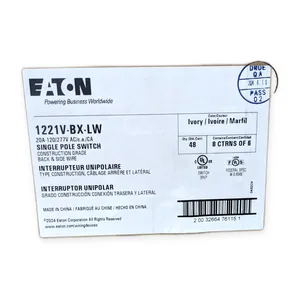 Eaton 1221V-BX-LW Ivory Toggle Switch