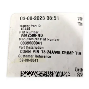 Molex 0039000041 Crimp Terminal