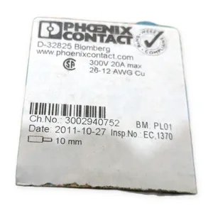 Phoenix Contact 5/1-R Pp-H 2 3210127 Terminal Plug