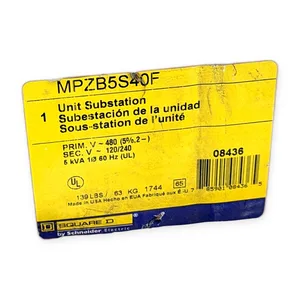 Square D MPZB5S40F Transformer