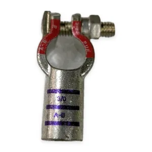 Positive Crimp Battery Terminal 3/0 AWG Tin Plated Copper Straight Post Clamp – actual item, photo 1 of 5