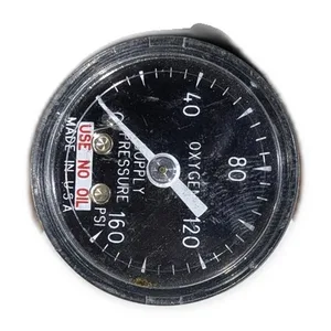 Oxygen Pressure Gauge Supply 0 - 160 PSI