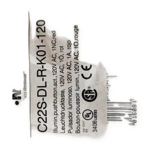 Eaton C22S-DL-R-K01-120 Illuminated Pushbutton