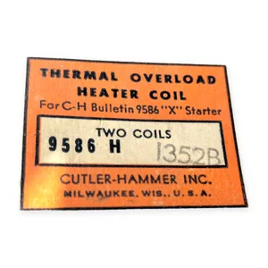Cutler-Hammer 9586H1352B Relay Heater Coil Element