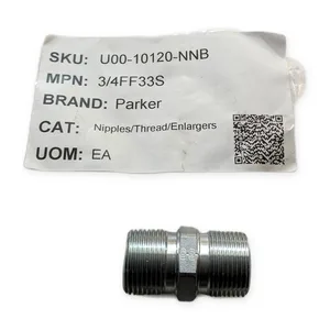 Parker 3/4FF33S Hex Close Nipple Pipe Fitting – actual item, photo 1 of 7
