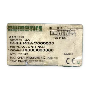 Numatics 554JJ43AO000000 Air-Pilot Valve