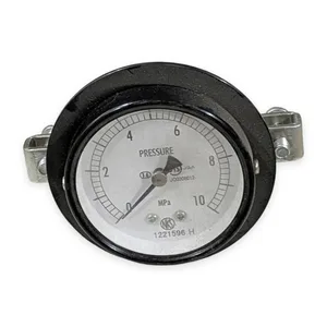 NKS Panel Mount Bourdon Tube Pressure Gauge 0-10 MPa JIS Class 1.6 Rear Brass – actual item, photo 1 of 4
