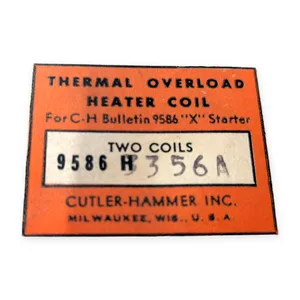 Cutler-Hammer 9586H3356A Relay Heater Coil Element