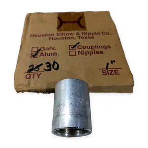 2/ORDER Aluminum Rigid Conduit Coupling – actual item, photo 1 of 5
