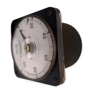 Kratos D4A Amperes Analog Panel Meter Gauge