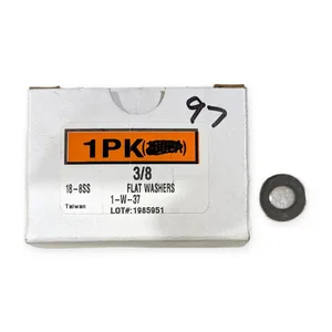3/8 18-8 Stainless Steel Flat Washers Box of 97 SS Hardware Fastener Industrial