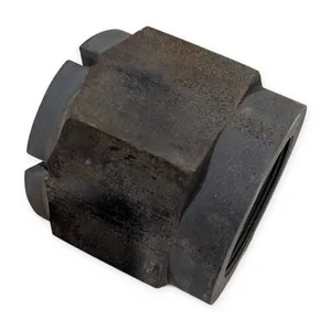Heavy Steel Threaded Castellated Slotted Hex Nut 3 In Diameter Black Industrial – actual item, photo 1 of 6