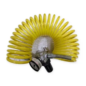 SMC NAR2000-N02 Gauge and Yellow Coiled Air Hose