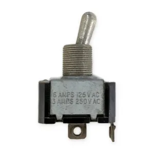 Toggle Switch 6 Amp 125VAC 3 Amp 250VAC Panel Mount Threaded Bushing Lever Metal