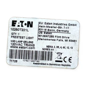 Eaton 10250T221L Illuminated Pushbutton