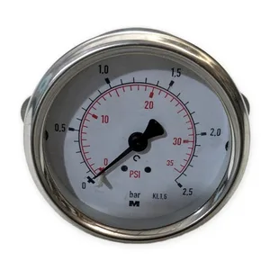 Pressure Gauge 0-35 PSI 0-2.5 Bar KL 1.6 Panel Mount Industrial LOT OF 3