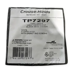 Crouse-Hinds TP7297 Cover White Steel Gasket