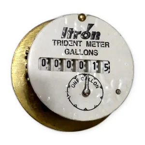 Itron Trident Water Meter Register Gallons Brass Totalizer Dial Utility Plumbing