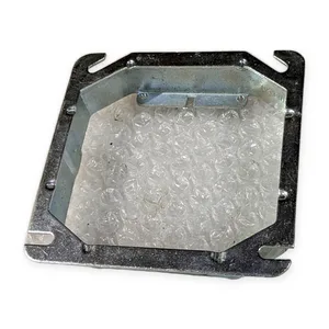 Steel Square Box Extension Ring 8.5 cu in 4 in Single Gang Electrical Cover.. L