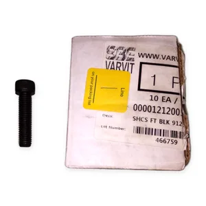 Varvit Socket Head Cap Screw Fully Threaded Black Oxide Class 12.9 Lot of 10