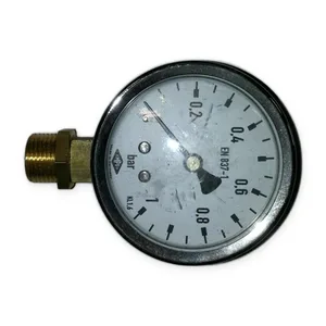 MPE EN 837-1 Pressure Gauge 0-1 Bar Class 1.6 Brass Bottom Mount Industrial
