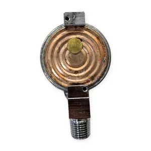 Copper Coil Diaphragm Pressure Gauge Sensing Element Assembly Threaded Brass