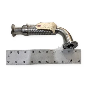 Unknown 316SS 1in x 8.26in Braided Sanitary Tri-Clamp Elbow Hose Assembly – actual item, photo 1 of 6